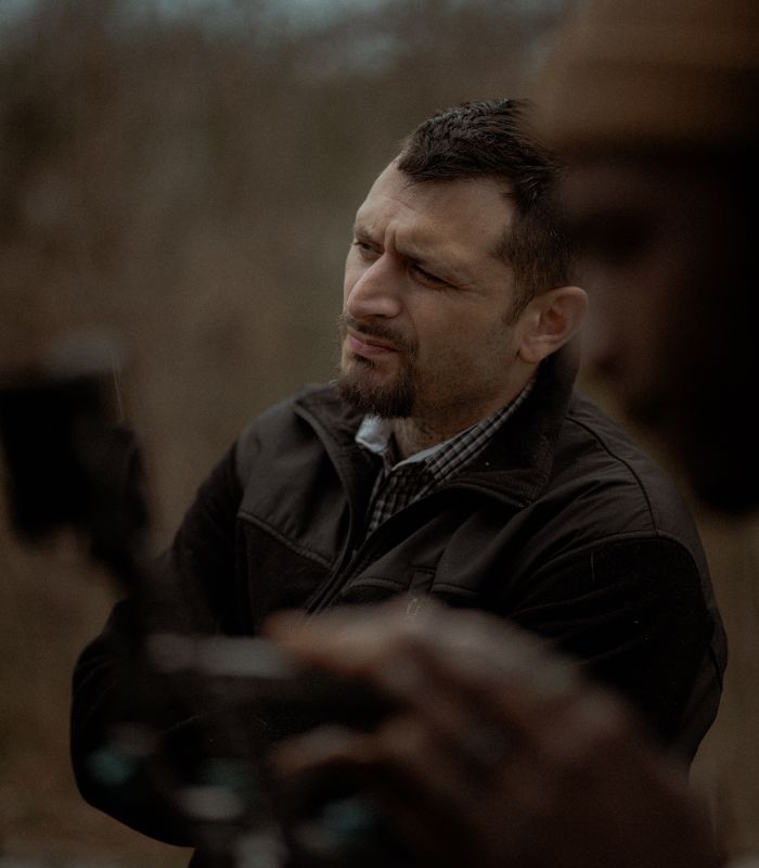 Matthew Simoni of Bravo Foxtrot during filming of Long Island's Forgotten Heroes